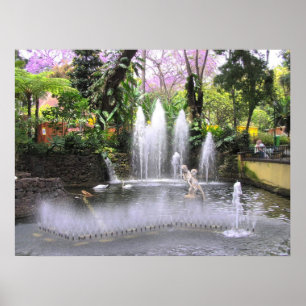 Parken in het Portugese Poster