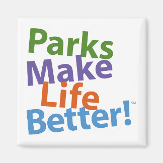 Parken maken het leven beter! Officiële Logo Magneet