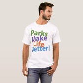 Parken maken het leven beter! Officiële Logo T-shirt (Voorkant volledig)