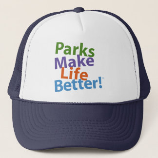 Parken maken het leven beter! Officiële Logo Trucker Pet