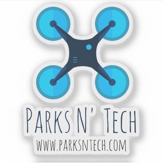 Parken N' Tech Quadcopter 2 Sticker (Voorkant)