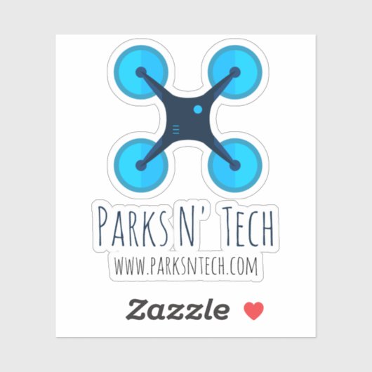 Parken N' Tech Quadcopter 2 Sticker (Vel)