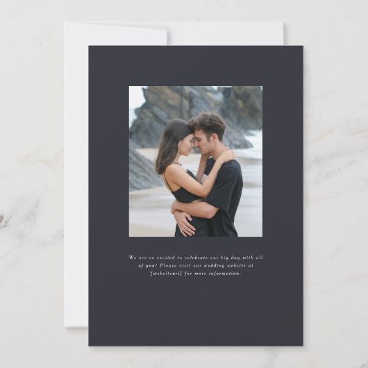 Parker 2 Foto Bruiloft Save the Date (Achterkant)