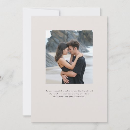 Parker 2 Foto Bruiloft Save the Date (Achterkant)