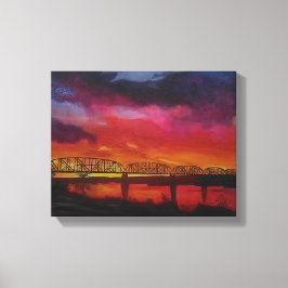 Parker Arizona treinbrug Canvas Afdruk