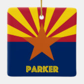 Parker AZ Flag Keramisch Ornament (Achterkant)