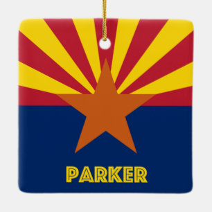 Parker AZ Flag Keramisch Ornament