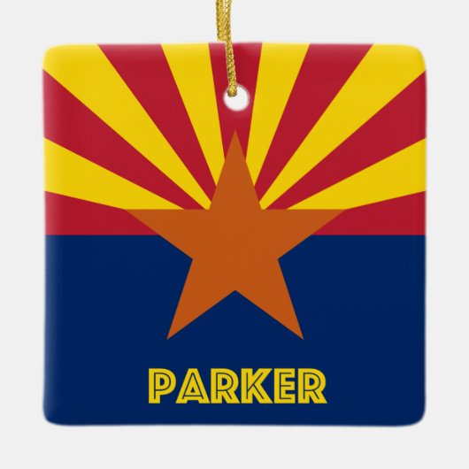 Parker AZ Flag Keramisch Ornament (Voorkant)