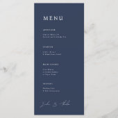 Parker bruiloft diner menu (Voorkant)