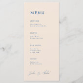Parker bruiloft diner menu (Voorkant)