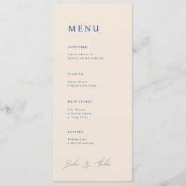 Parker bruiloft diner menu