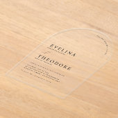 Parker Clear Acrylic Arch Wedding Invitation Acryl Uitnodigingen (Laagn)