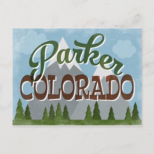 Parker Colorado Snowy Mountains Briefkaart (Voorkant)