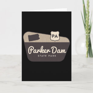 Parker Dam State Park Pennsylvania Welkom Bord Tr Kaart