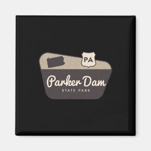 Parker Dam State Park Pennsylvania Welkom Bord Tr Magneet