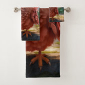Parker - De rode kardinaal chick Bad Handdoek (Insitu)