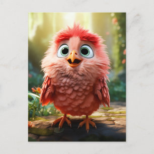Parker - De rode kardinaal chick Briefkaart