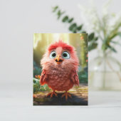 Parker - De rode kardinaal chick Briefkaart (Staand voorkant)