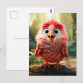 Parker - De rode kardinaal chick Briefkaart (Voorkant / Achterkant)