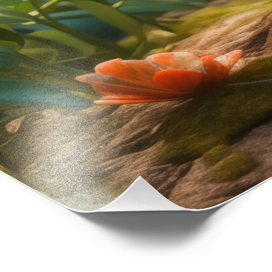 Parker - De rode kardinaal chick Foto Afdruk (Hoek)