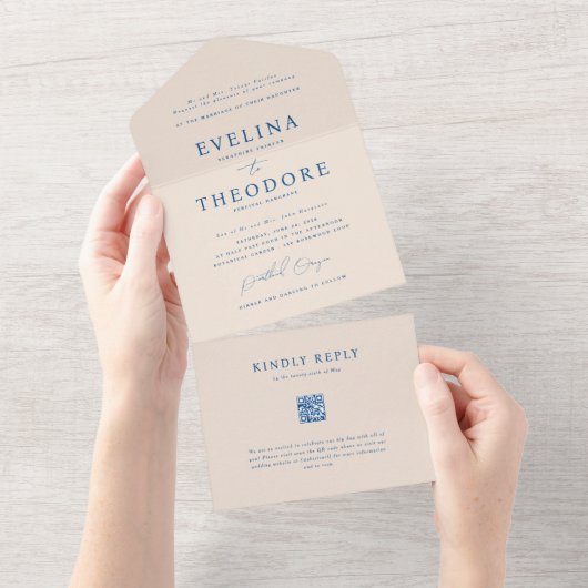 Parker Elegant Seal en Stuur bruiloft uitnodiging (Afscheurbaar)