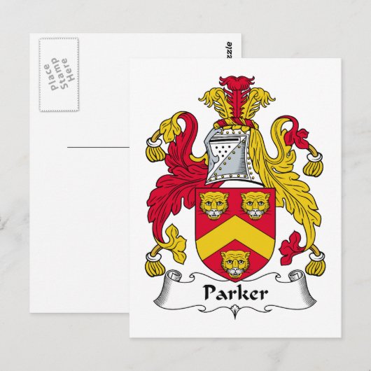Parker Family Crest Briefkaart (Voorkant / Achterkant)