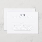 Parker Formeel Landschap Bruiloft RSVP Kaart (Voorkant / Achterkant)