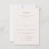 Parker Formeel Portret Bruiloft RSVP Kaart (Voorkant)