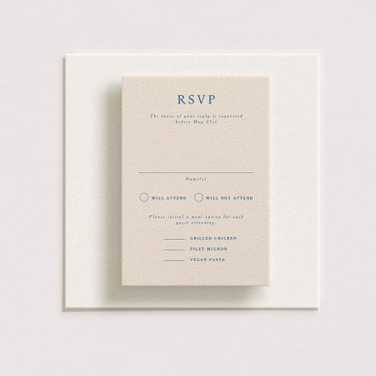 Parker Formeel Portret Bruiloft RSVP Kaart