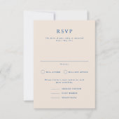 Parker Formeel Portret Bruiloft RSVP Kaart (Voorkant)