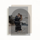 Parker formele boogvormige bruiloft uitnodiging