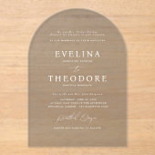 Parker formele boogvormige bruiloft uitnodiging (Voorkant)