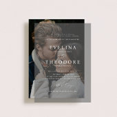 Parker formele donkere getinte bruiloft uitnodigin acryl uitnodigingen