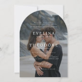 Parker formele foto bruiloft uitnodiging (Voorkant)