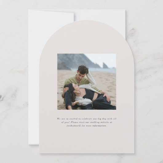 Parker formele foto bruiloft uitnodiging (Achterkant)