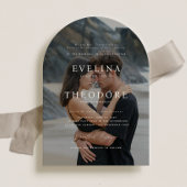 Parker formele foto bruiloft uitnodiging