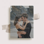 Parker formele foto bruiloft uitnodiging