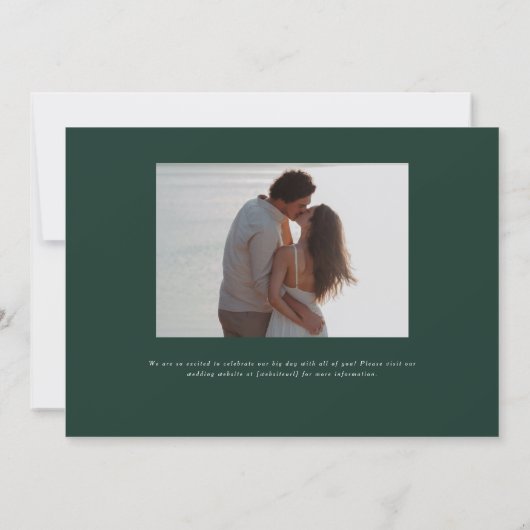 Parker Formele Landschap Huwelijksuitnodiging Kaart (Achterkant)