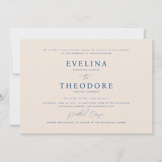 Parker Formele Landschap Huwelijksuitnodiging Kaart (Voorkant)