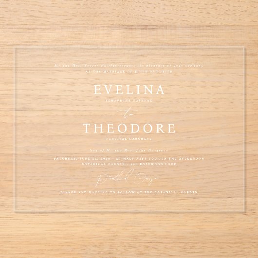 Parker formele landschapsbruiloft uitnodiging (Voorkant)