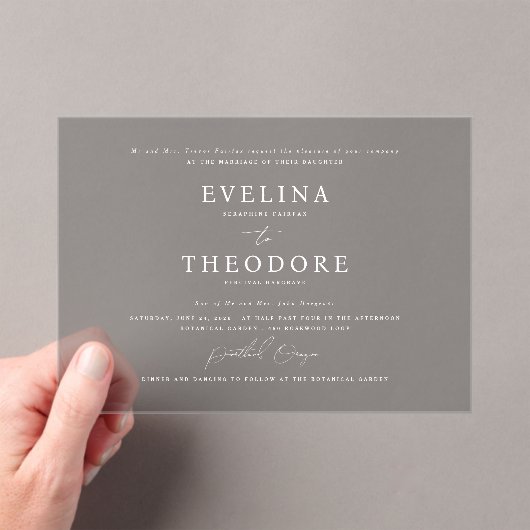 Parker formele landschapsbruiloft uitnodiging (Insitu (Draagbaar))