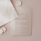 Parker formele portret acryl bruiloft uitnodiging