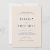 Parker formele portret bruiloft uitnodiging (Voorkant)