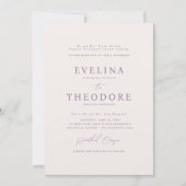 Parker formele portret bruiloft uitnodiging (Voorkant)