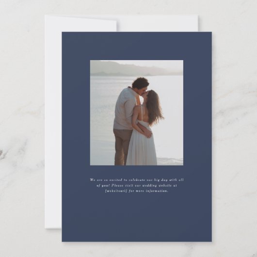 Parker formele portret bruiloft uitnodiging (Achterkant)