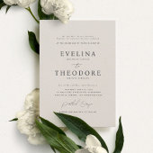 Parker formele portret bruiloft uitnodiging