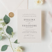 Parker formele portret bruiloft uitnodiging