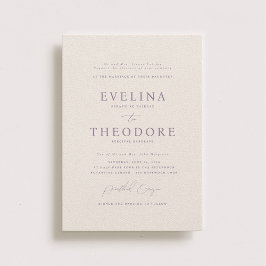 Parker formele portret bruiloft uitnodiging