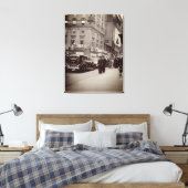 Parker House Hotel Boston 1930's Street Scene Car Canvas Afdruk (Insitu (Slaapkamer))