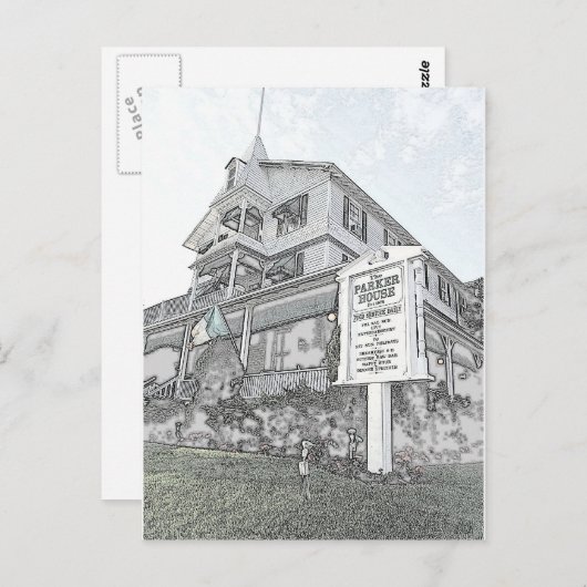 Parker House Sketch - Jersey Shore Briefkaart (Voorkant / Achterkant)